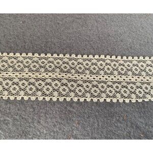 Vintage Lady Lace Ribbon Eggshell 1/2 inch wide 1 Yards W.F.R. Made In USA
